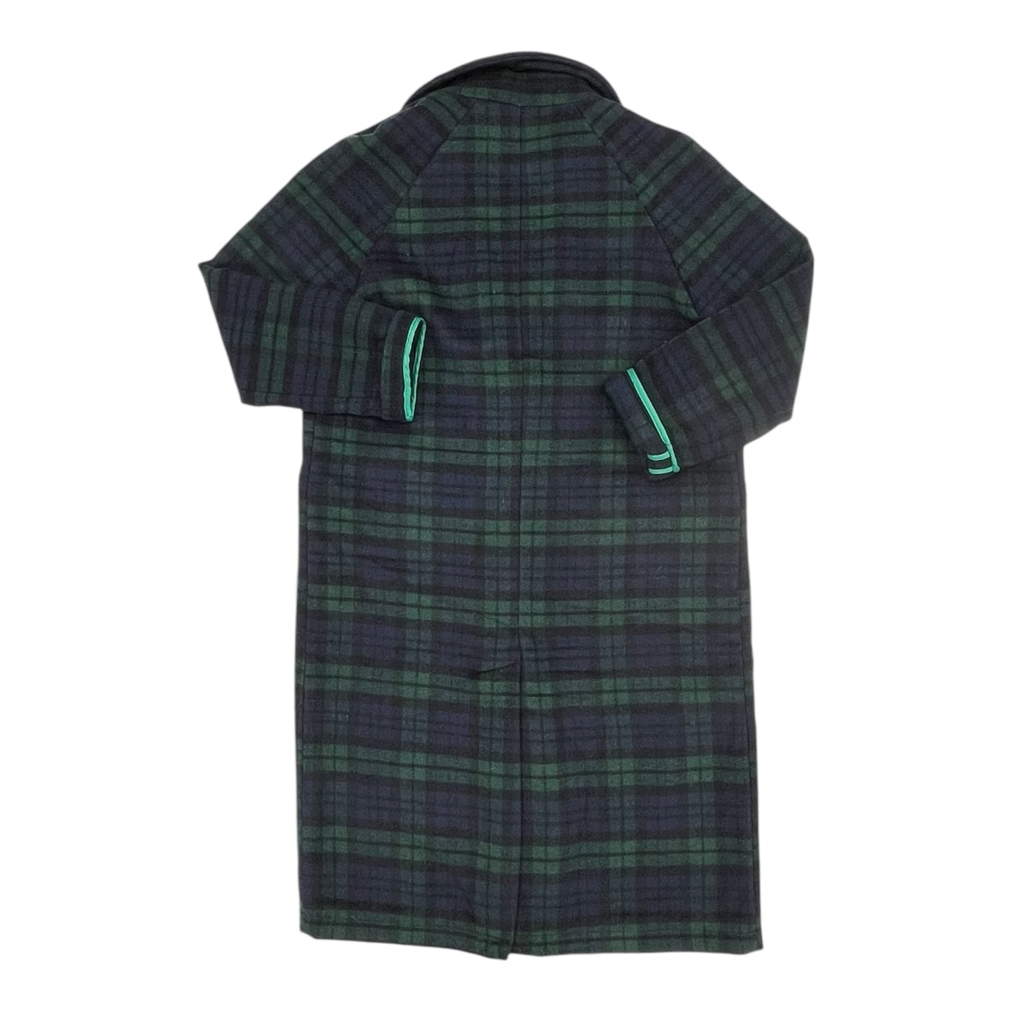 Coat Trench Coat By Avec Les Filles In Blue & Green, Size:S