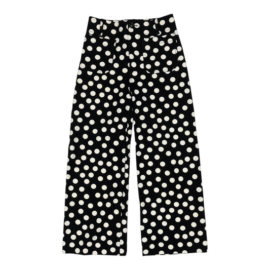 Pants Wide Leg By Maeve In Black & White, Size:2