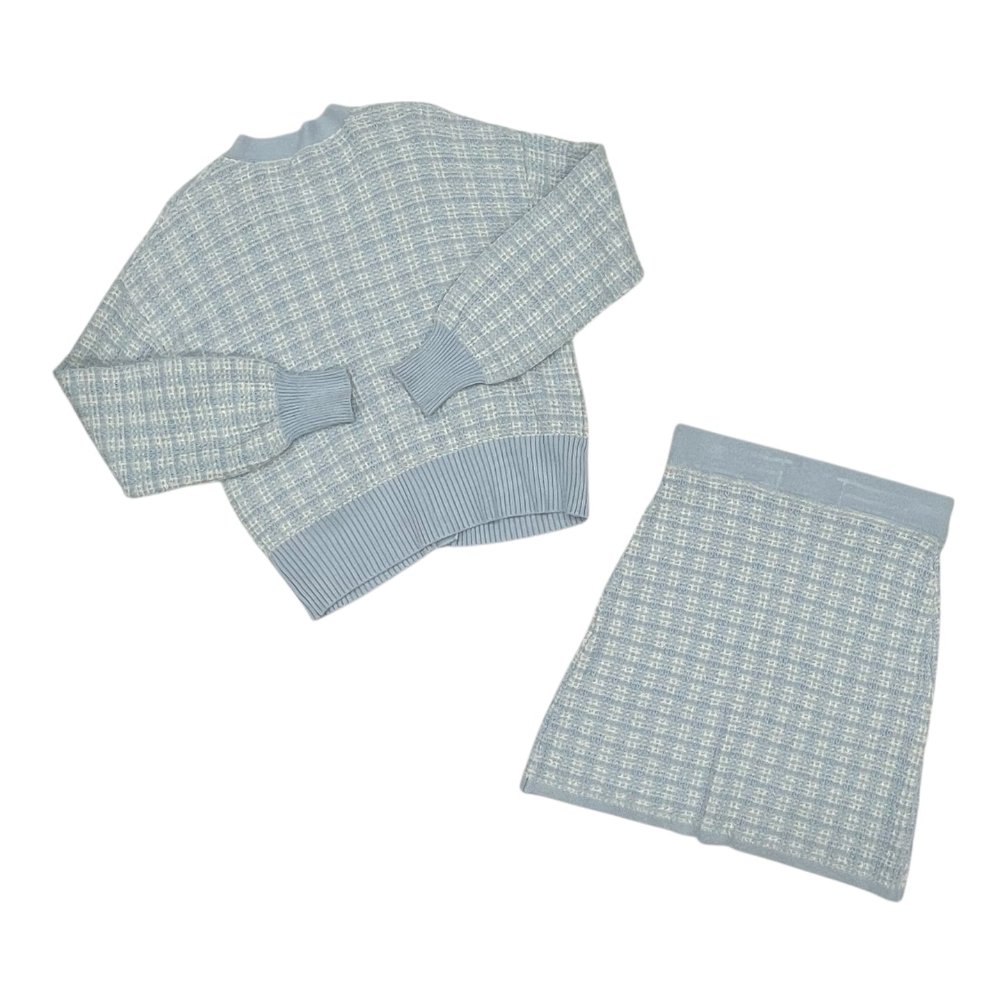 Skirt Set 2Pc By Free Assembly In Blue & White, Size:S