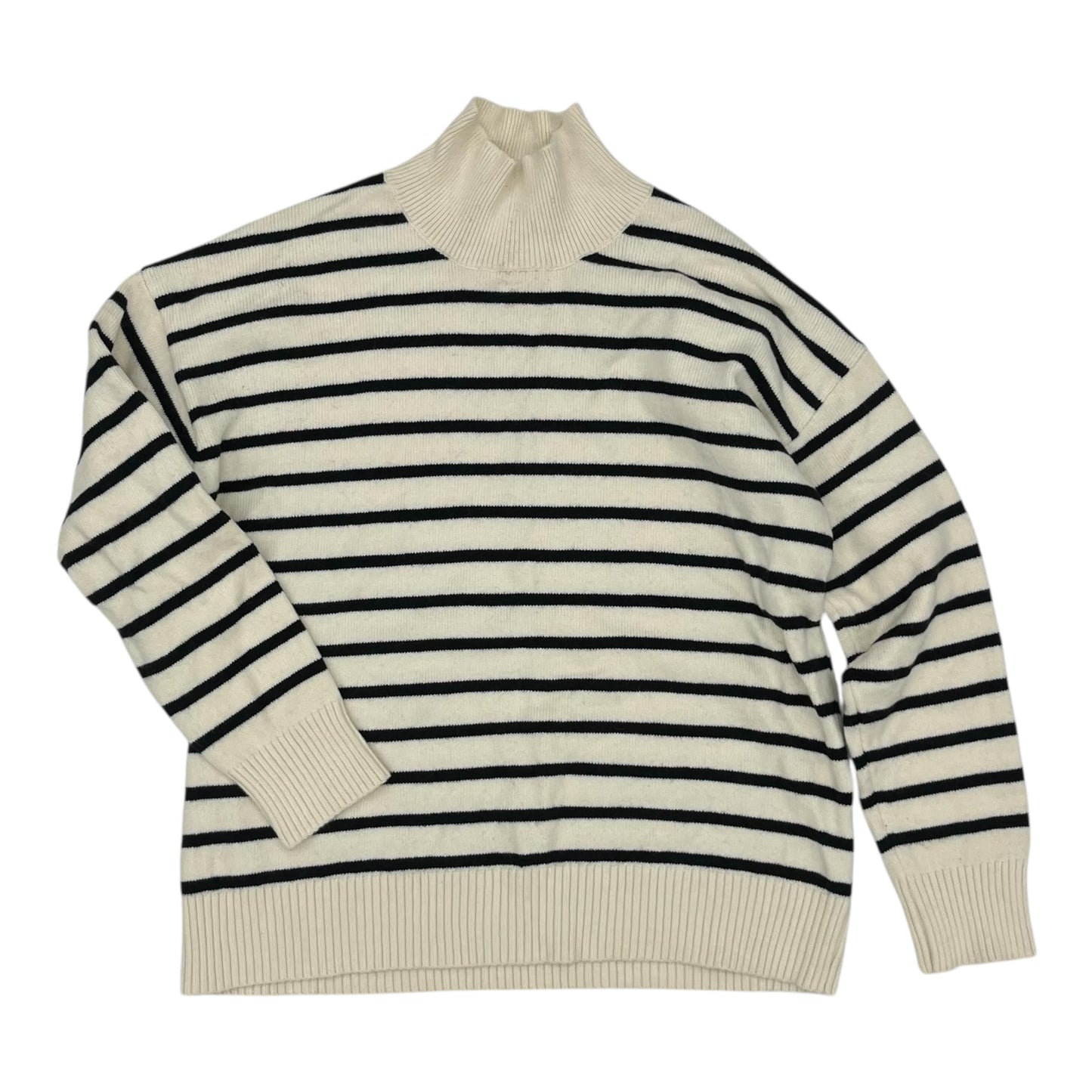 Sweater By Banana Republic In Black & Cream, Size:M