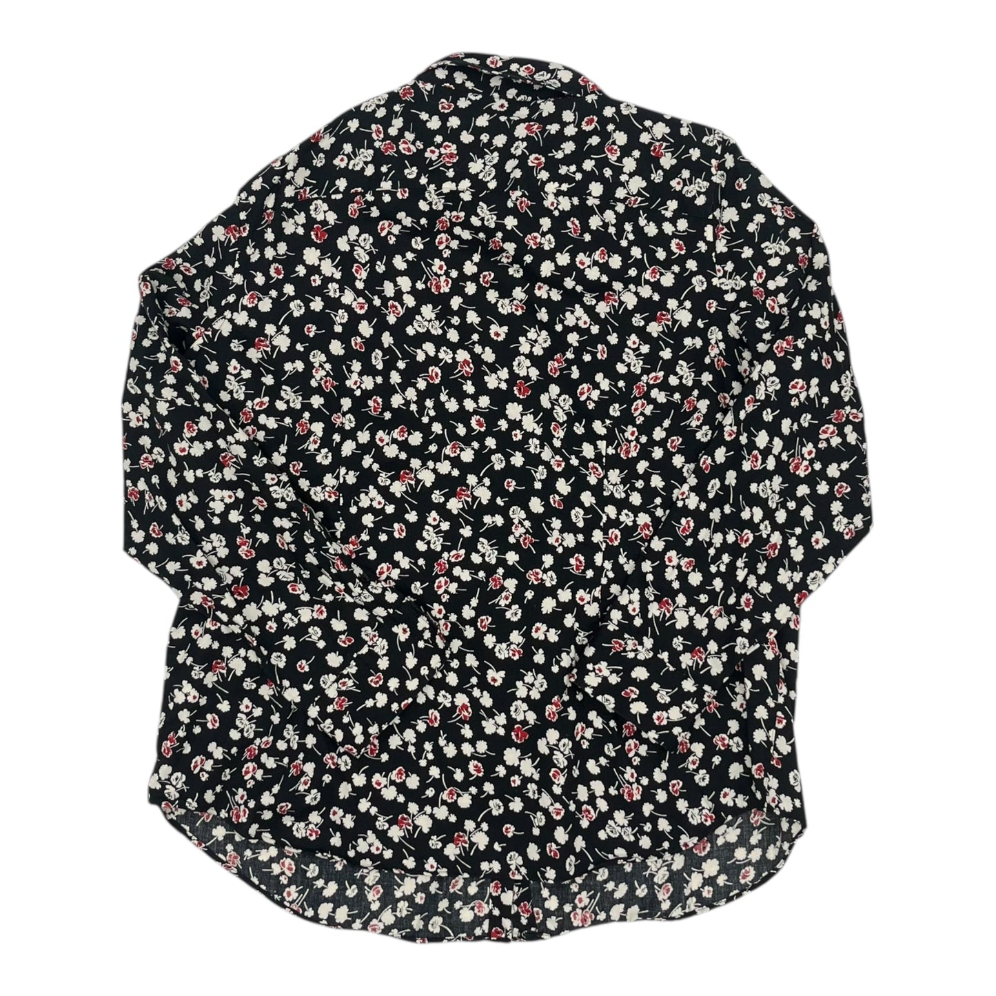 Blouse Ls By Chaps In Black & Red, Size:1