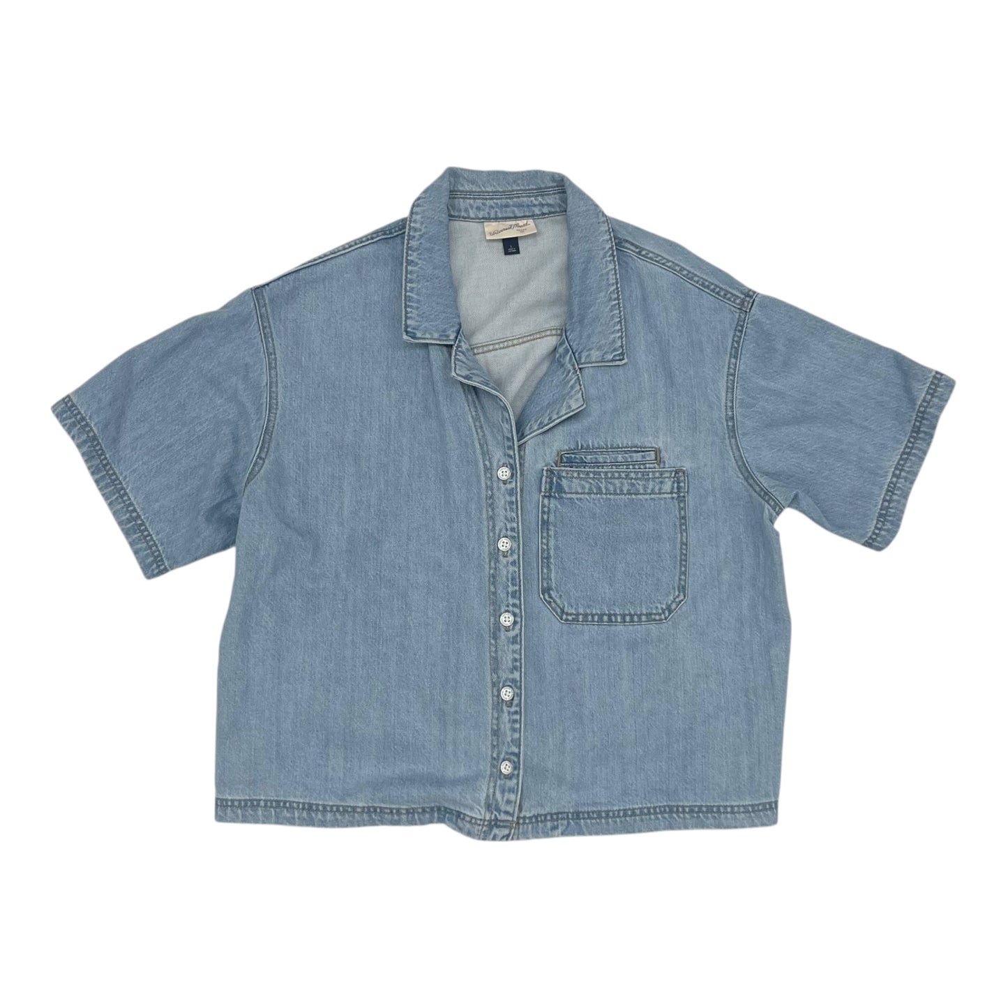 Top Ss By Universal Thread In Blue Denim, Size:L