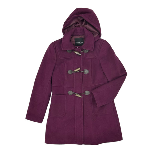 Coat Peacoat By Talbots In Purple, Size:Xs