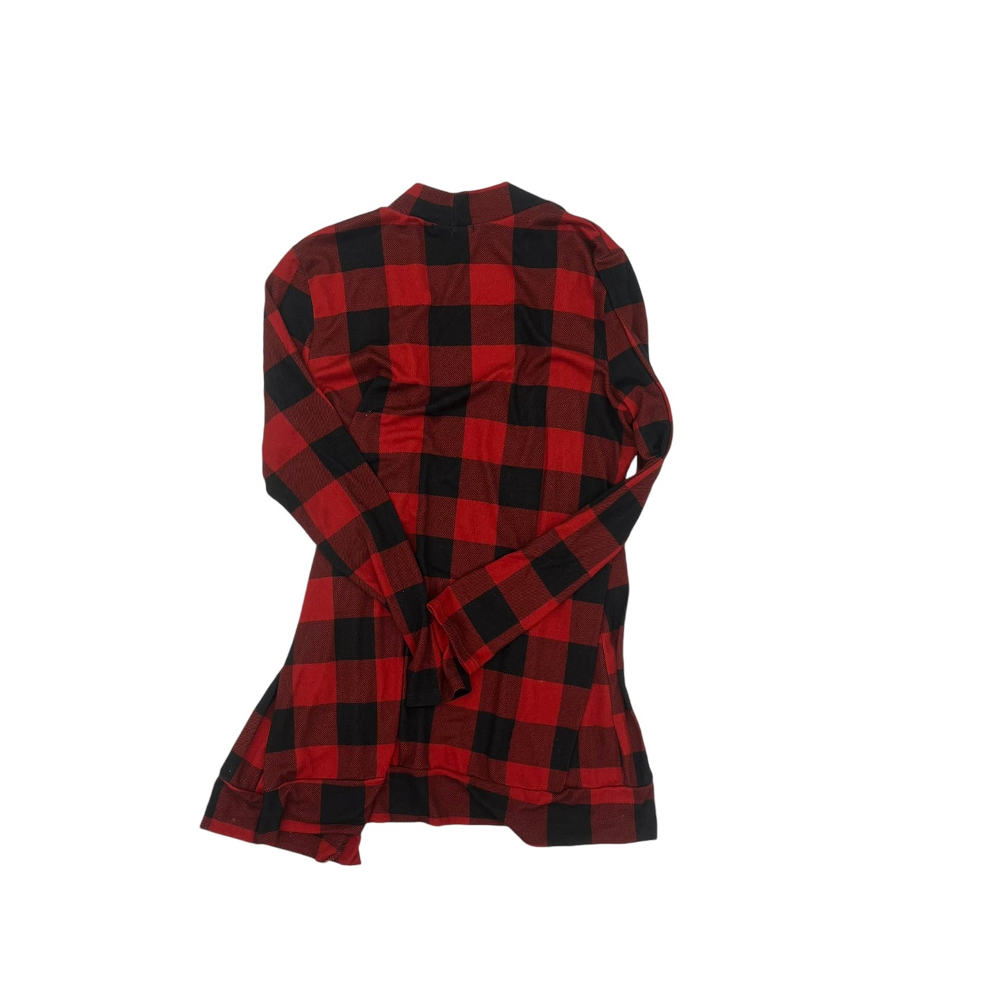 Cardigan By Clothes Mentor In Black & Red, Size:L