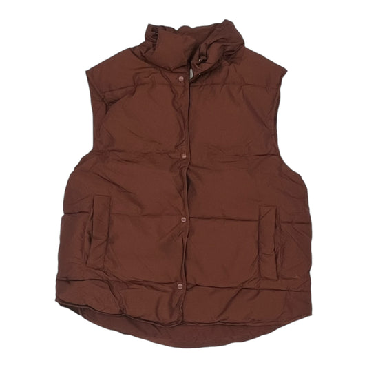 Vest Puffer & Quilted By H&M In Brown, Size:S