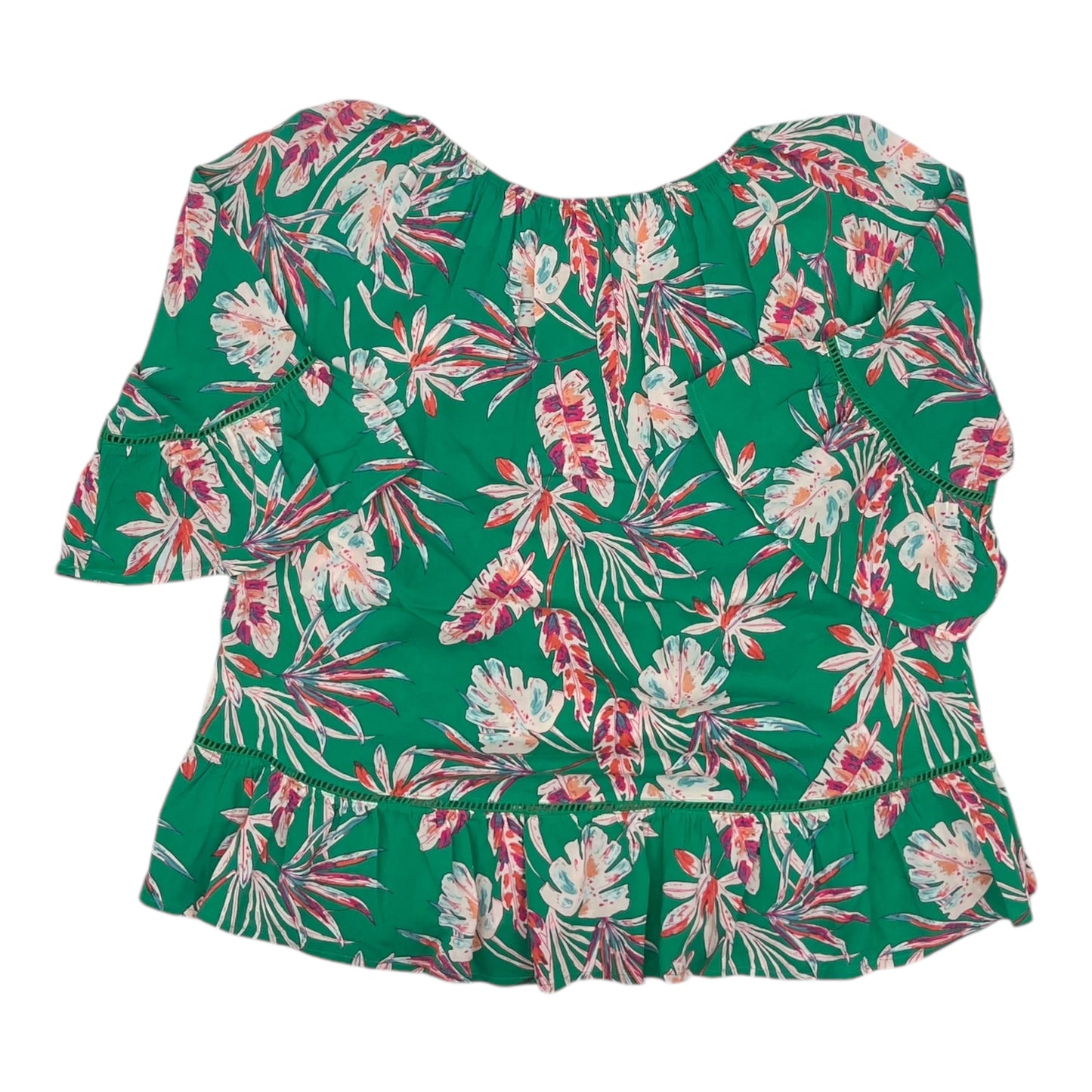 Blouse 3/4 Sleeve By Fever In Green, Size:S