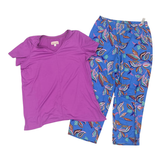 Pajamas 2Pc By Clothes Mentor In Blue & Purple, Size:S