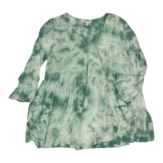 Top 3/4 Sleeve By Tantrum Blues In Green, Size:S