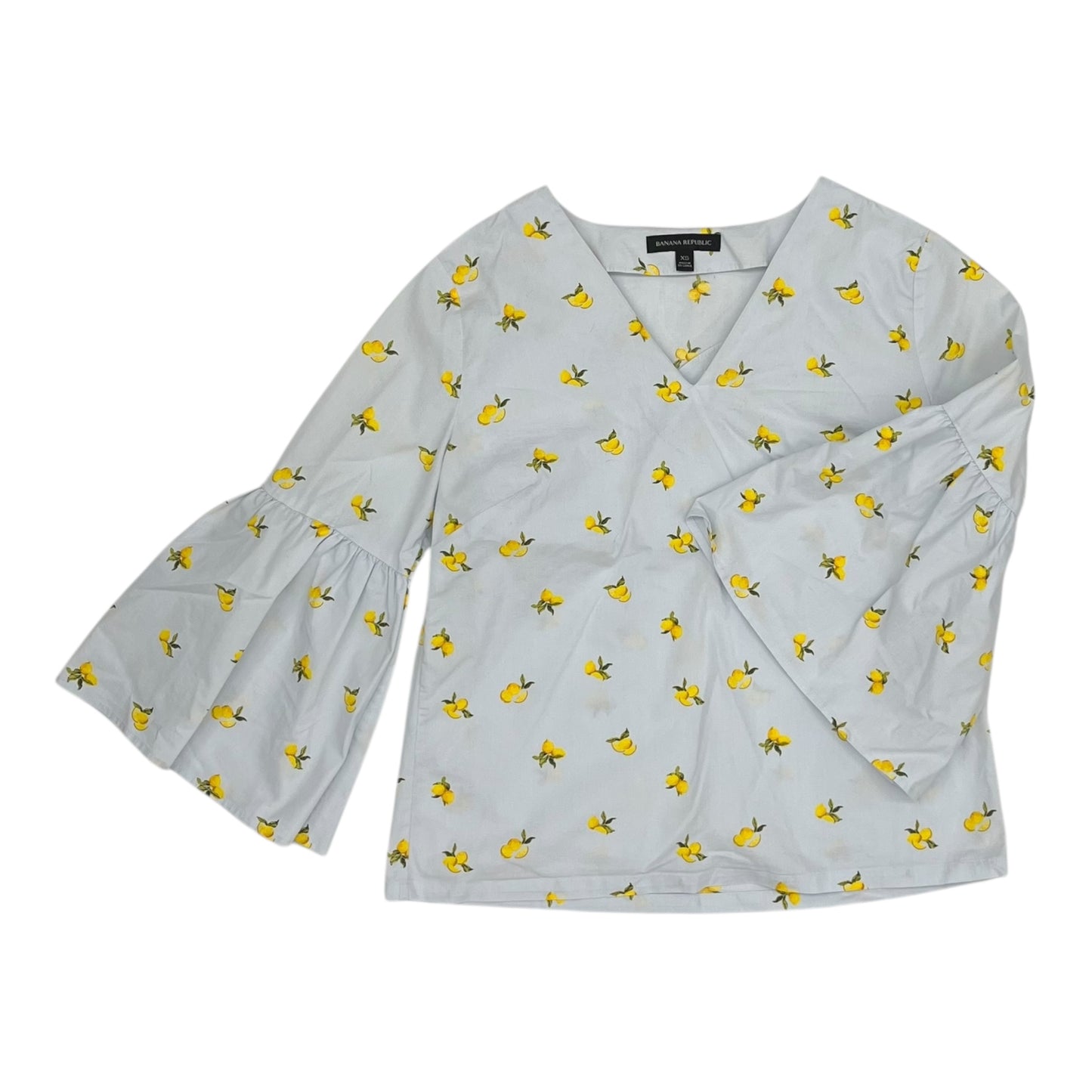 Top 3/4 Sleeve By Banana Republic In Blue, Size:Xs