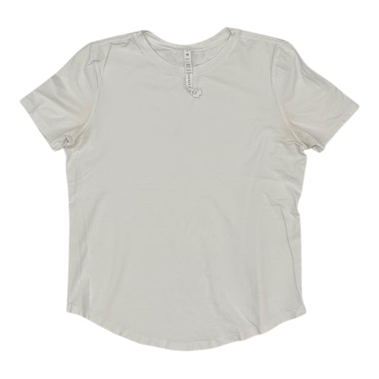 Athletic Top Ss By Lululemon In White, Size:S