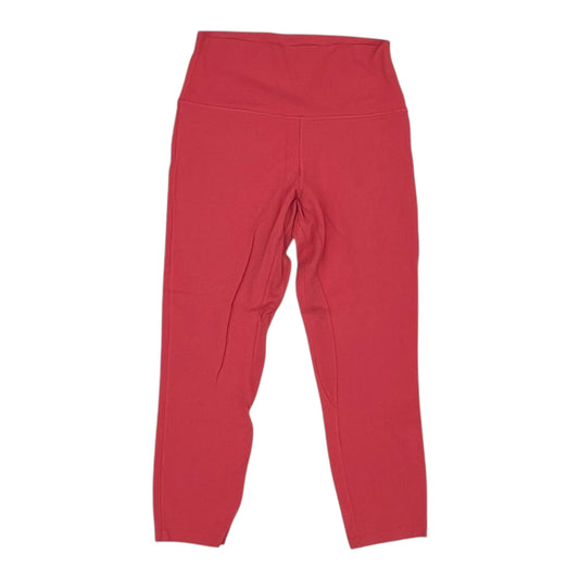 Athletic Leggings Capris By Lululemon In Coral, Size:M