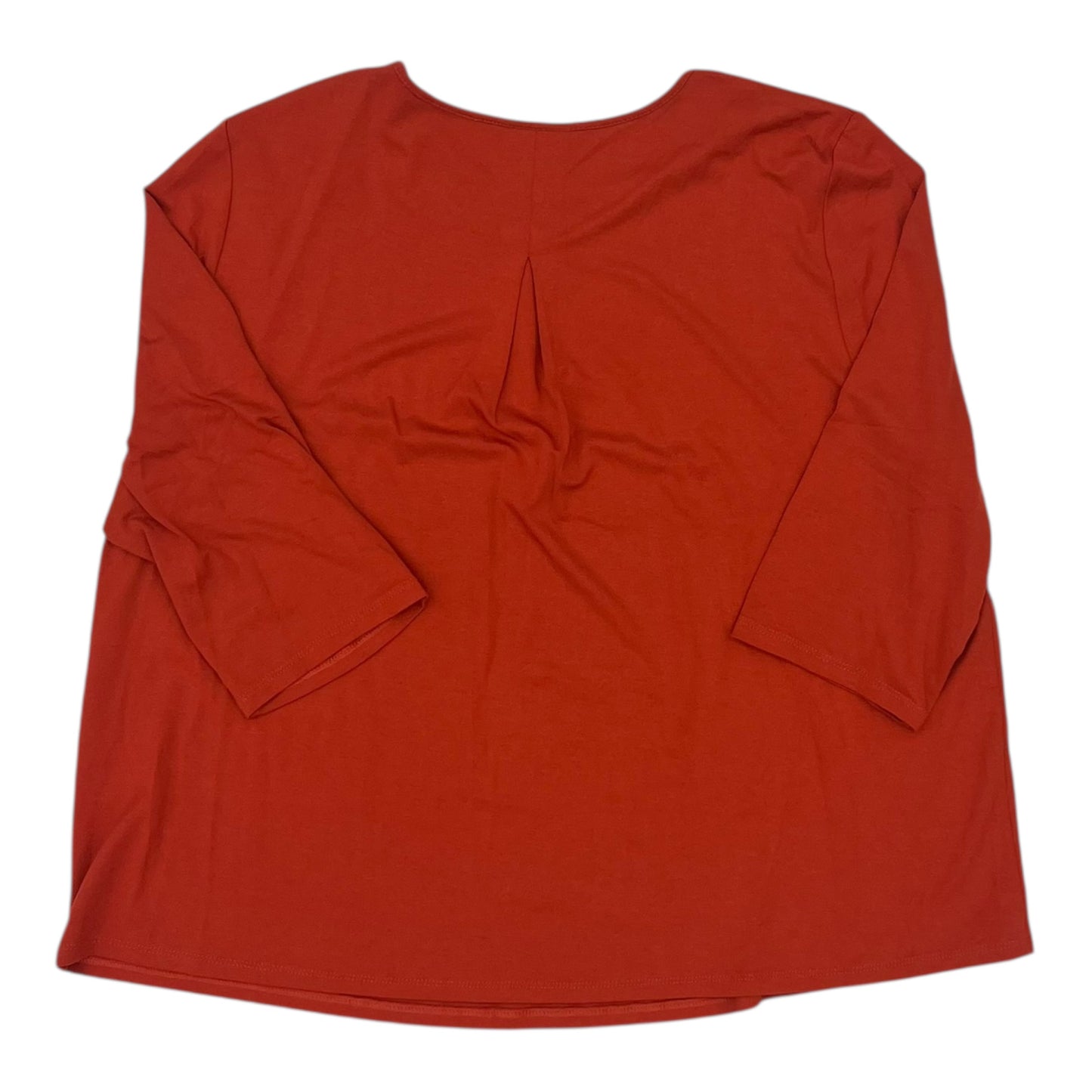 Top 3/4 Sleeve Basic By J. Jill In Orange, Size:L