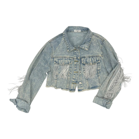 Jacket Denim By Clothes Mentor In Blue Denim, Size:L