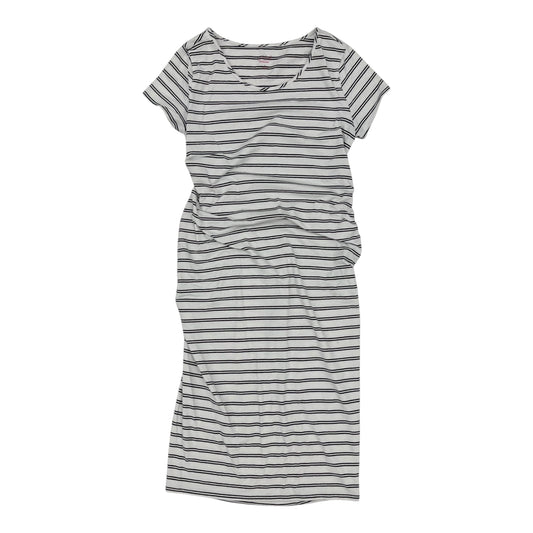 Mat Dress By Isabel Maternity In Black & Cream, Size:L