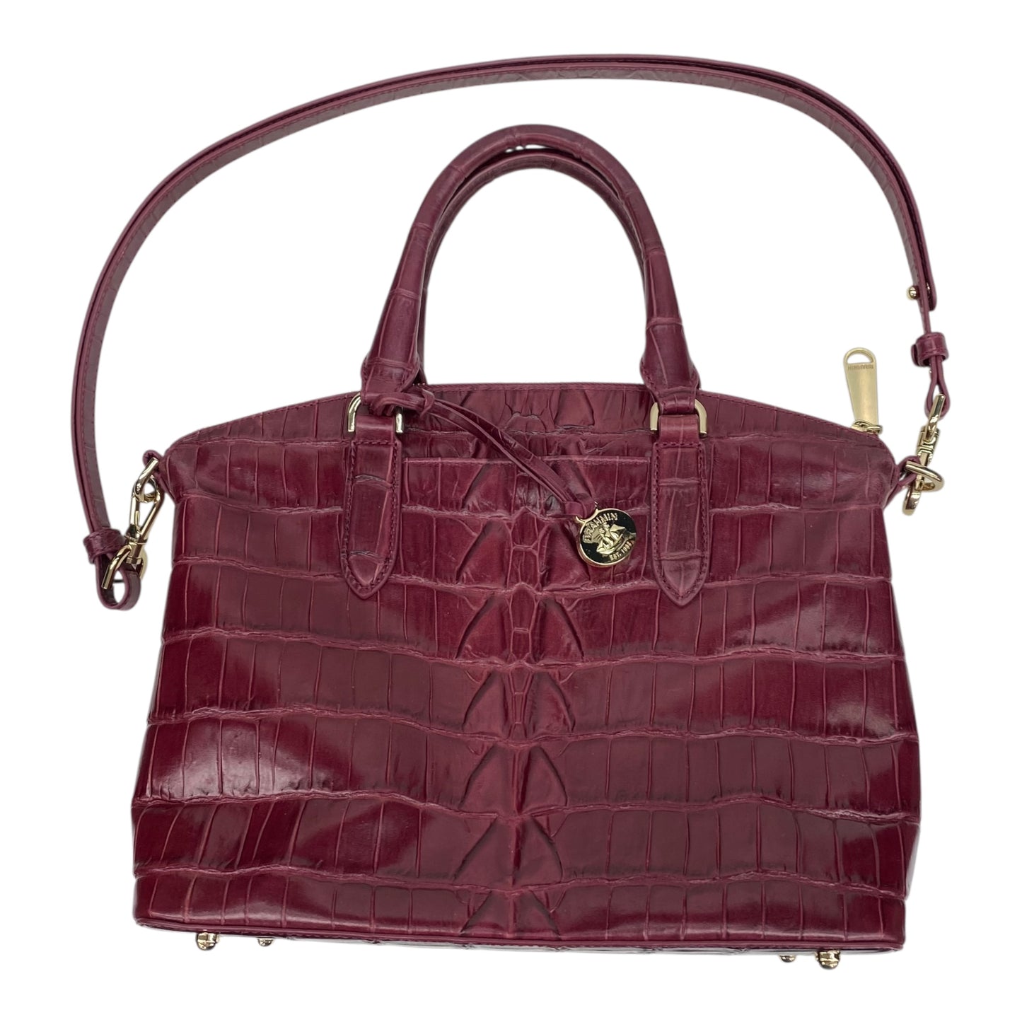 Handbag Designer By Brahmin In Red, Size:Medium