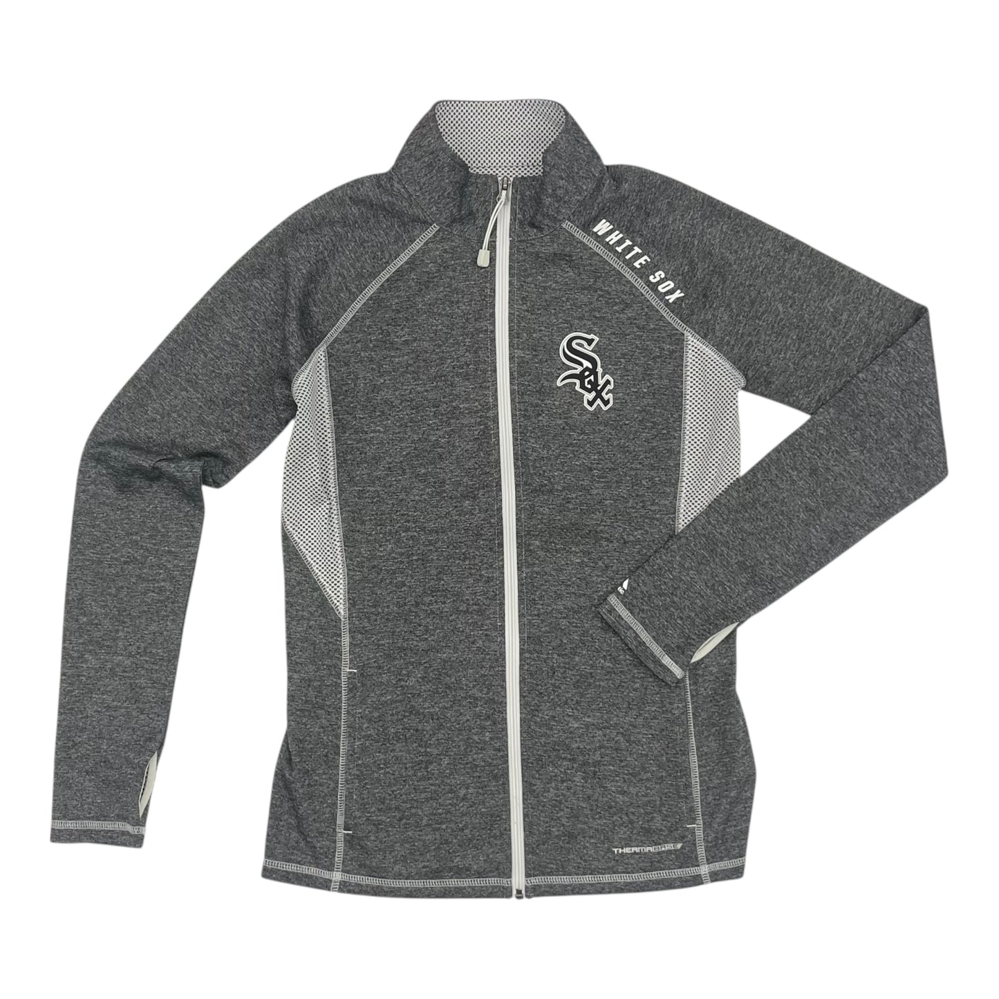 Athletic Jacket By Majestic In Grey, Size:M