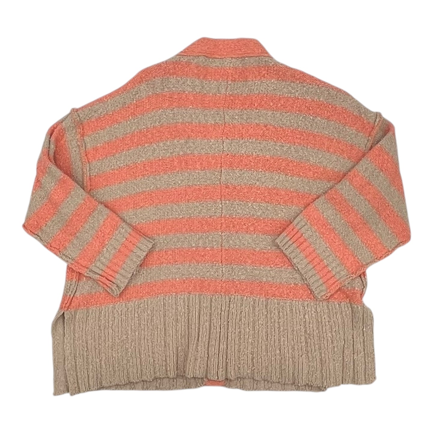 Sweater Cardigan By By Together In Orange & Tan, Size:S