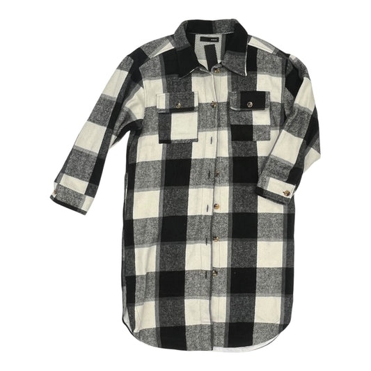 Jacket Shirt By Clothes Mentor In Black & Cream, Size:S