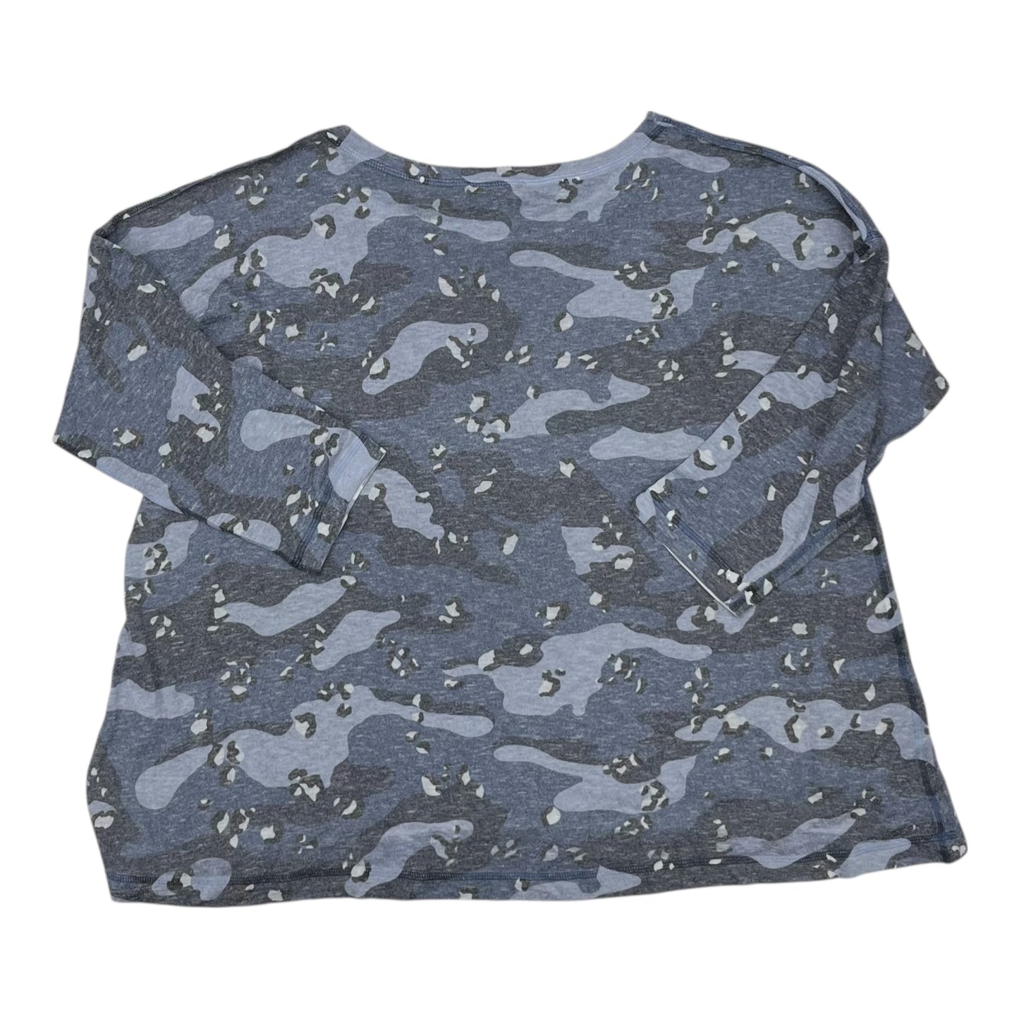 Top 3/4 Sleeve By Nally And Millie In Blue, Size:1X