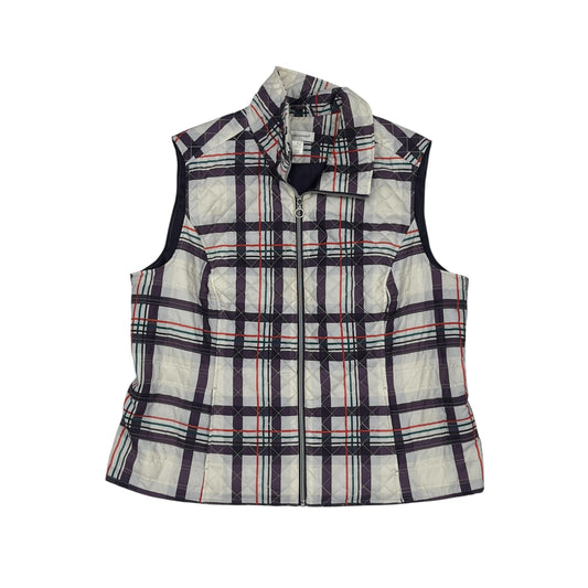 Vest Puffer & Quilted By Christopher And Banks In Plaid Pattern, Size:Xl
