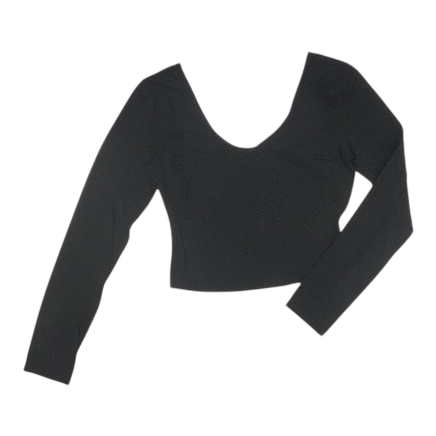 Athletic Top Ls Collar By Lululemon In Black, Size:S
