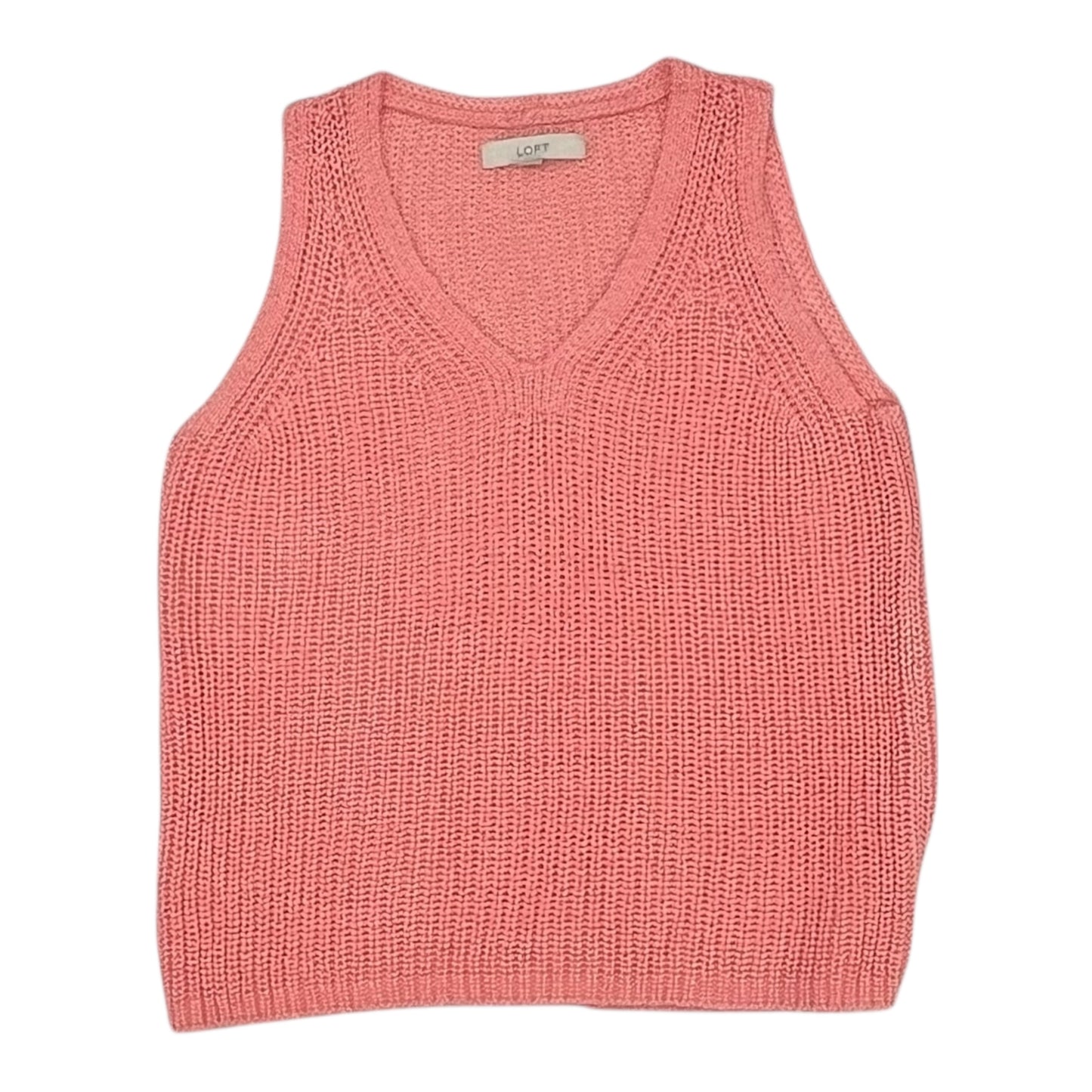 Vest Sweater By Loft In Coral, Size:L
