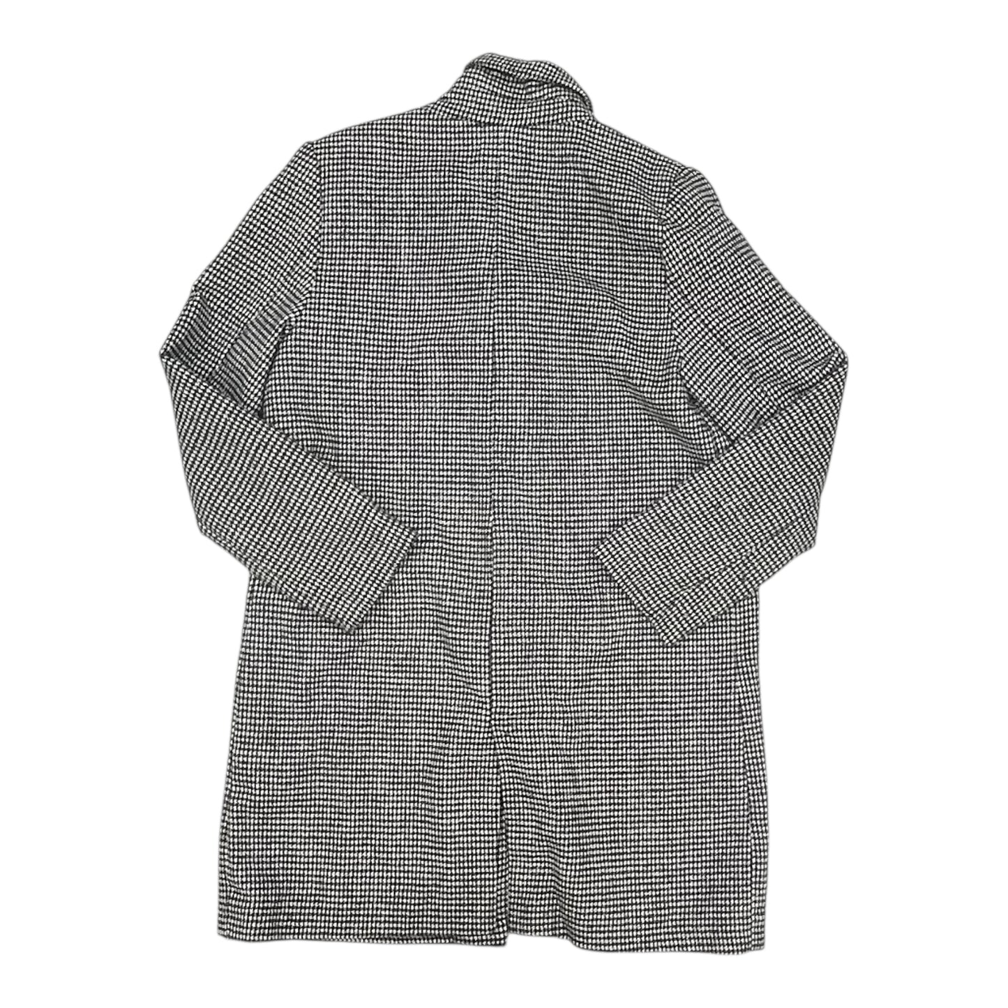 Coat Peacoat By Clothes Mentor In Black & Cream, Size:L