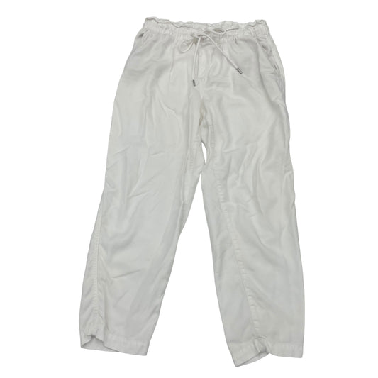 WHITE PANTS LINEN by LOFT Size:M