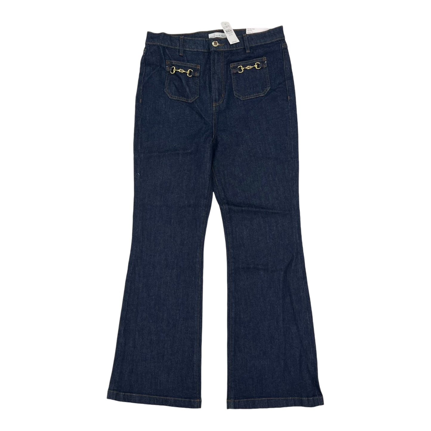 BLUE DENIM JEANS FLARED by LOFT Size:10