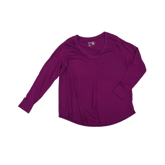 Top Ls Basic By Terra & Sky In Purple, Size:Xl