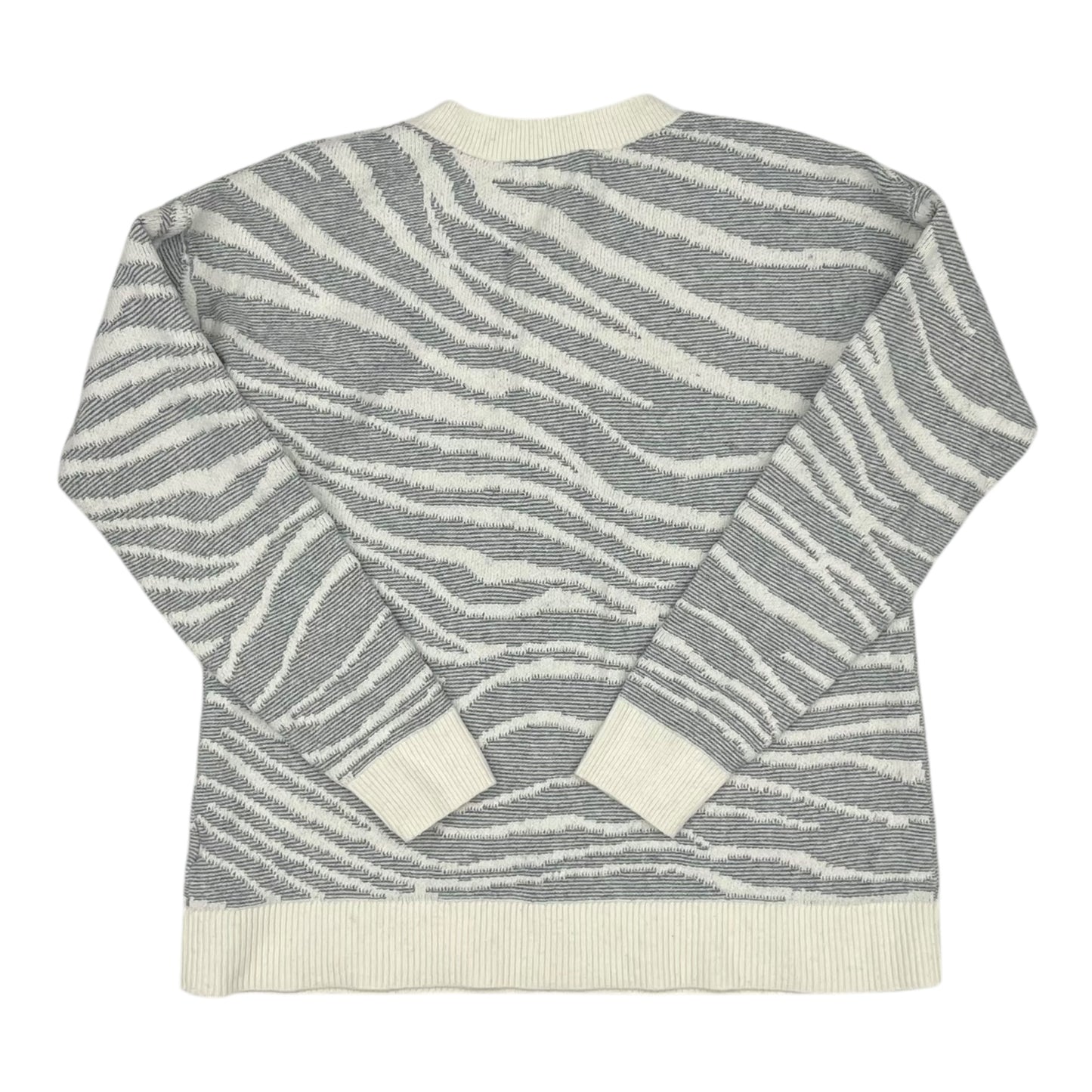 Sweater By Banana Republic In Grey & White, Size:M