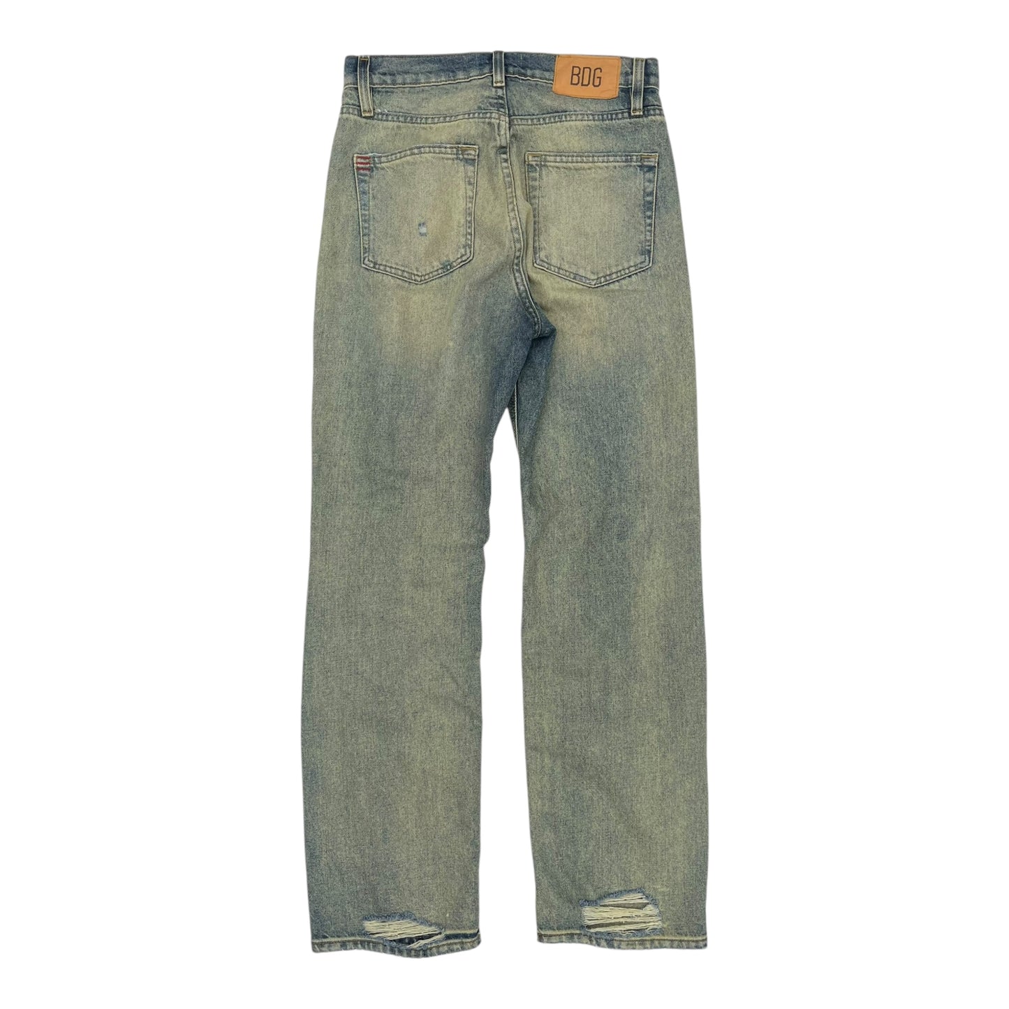 Jeans Straight By Bdg In Blue & Tan, Size:6