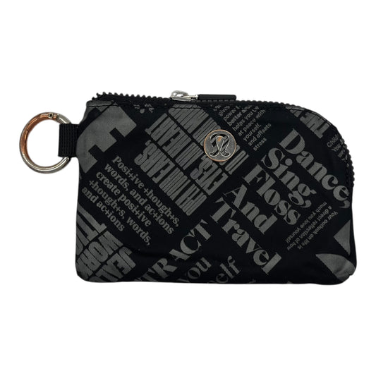 Wallet By Lululemon In Black, Size:Small