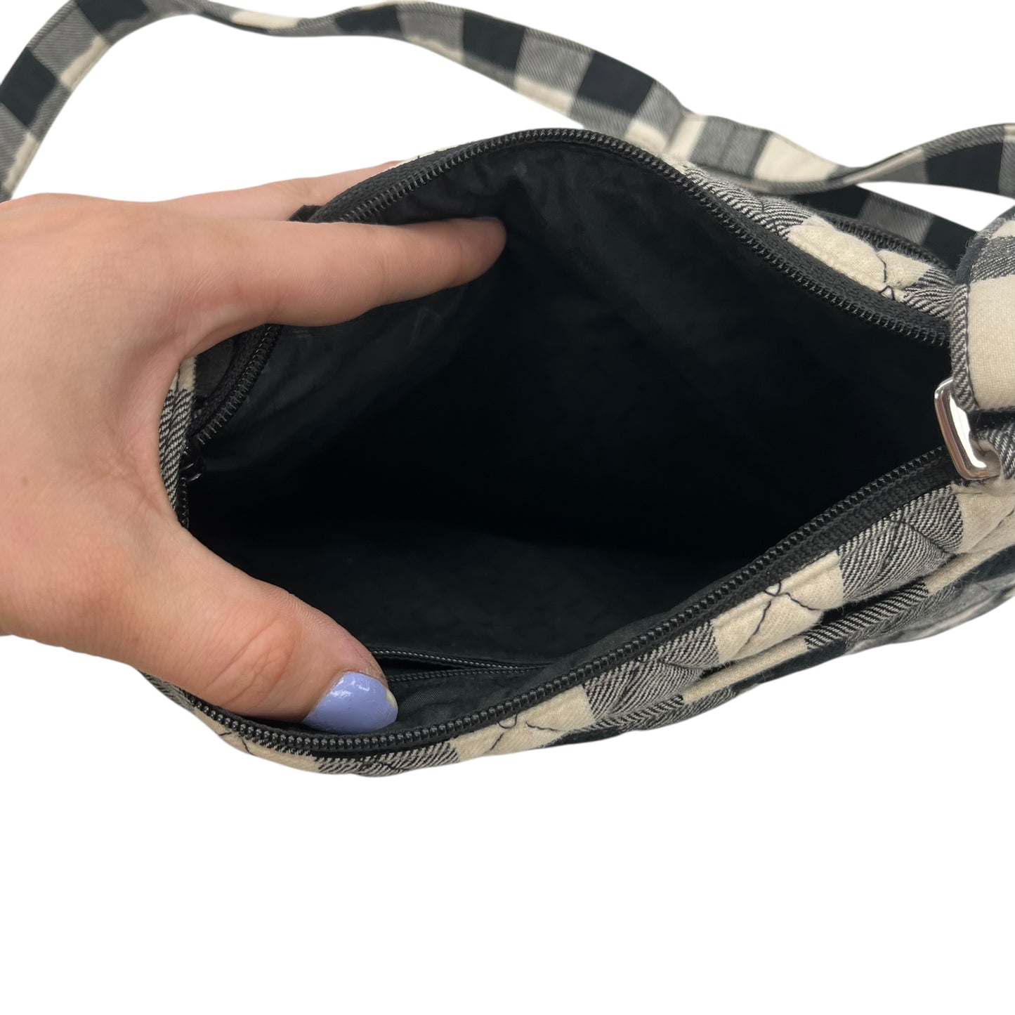 Crossbody By Vera Bradley In Black & White, Size:Small