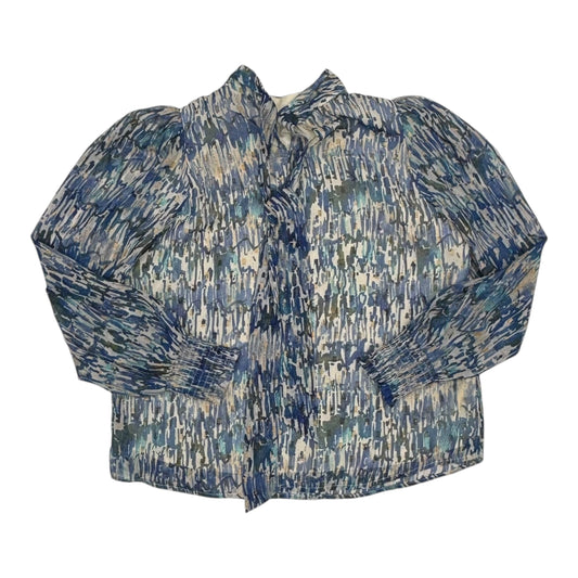 Blouse Ls By Clothes Mentor In Blue, Size:M