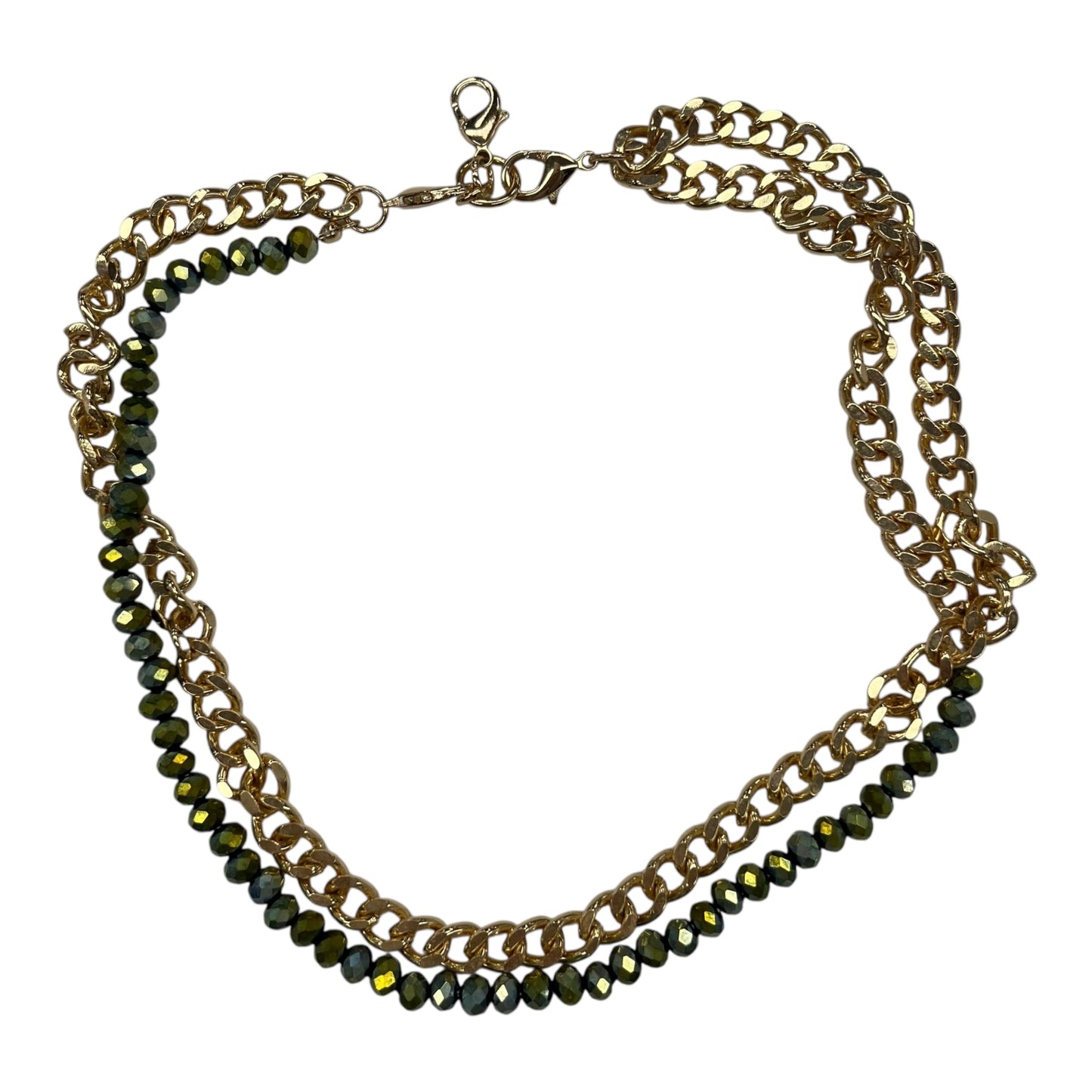 Necklace Layered By Clothes Mentor In Gold & Green