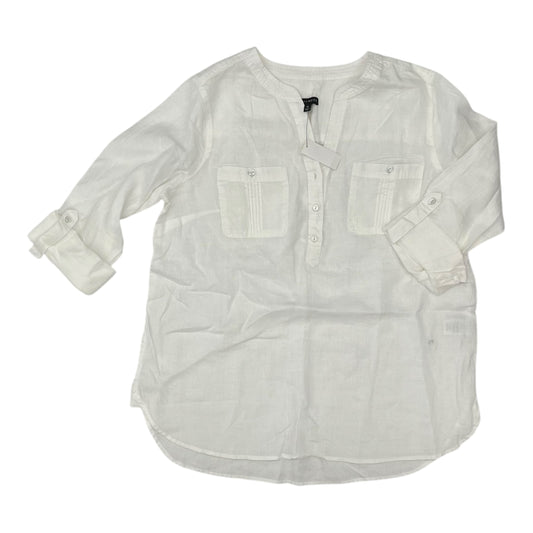 Blouse Ls By Talbots In White, Size:M