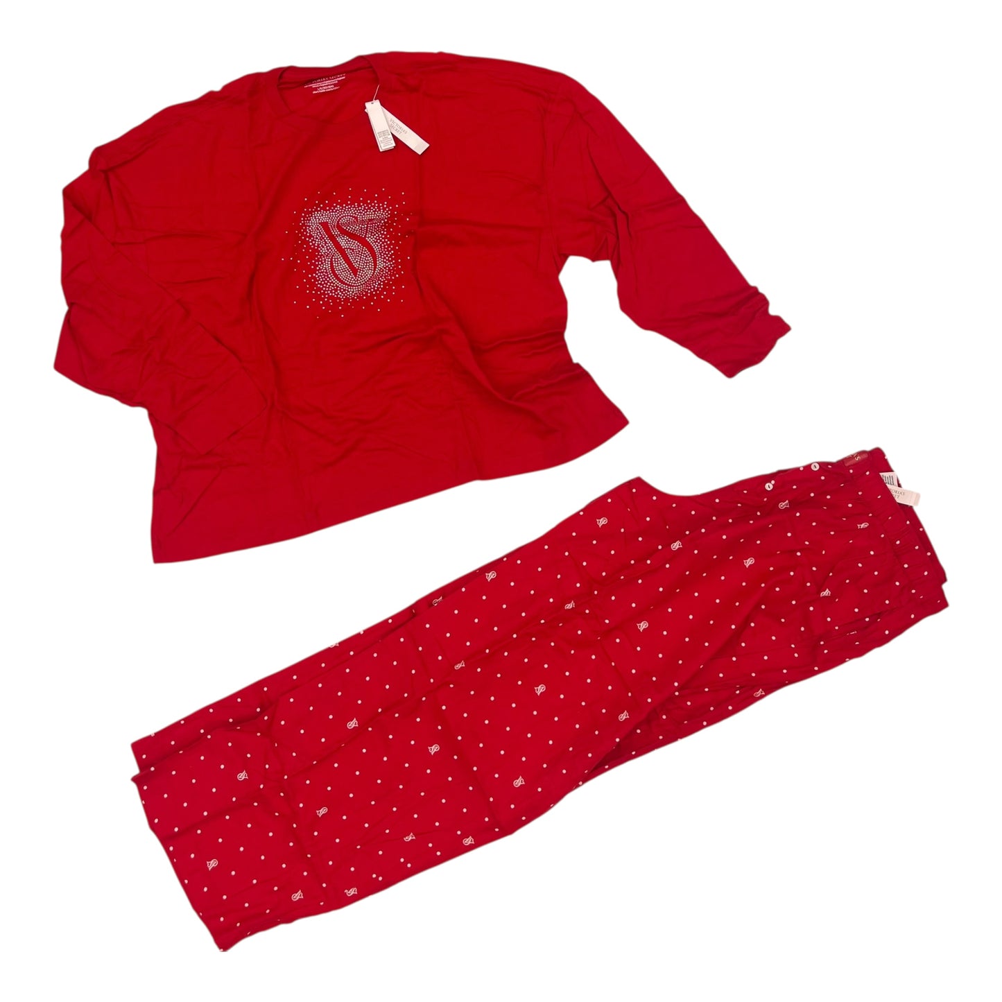 Pajamas 2Pc By Victorias Secret In Red, Size:L