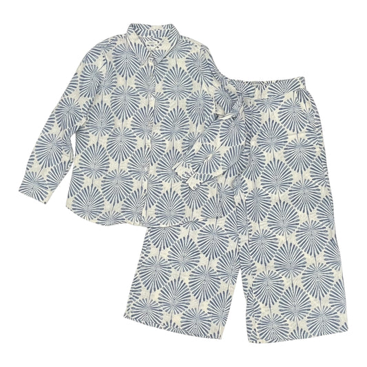 PANTS SET 2PC by JOIE In BLUE & WHITE, Size: L