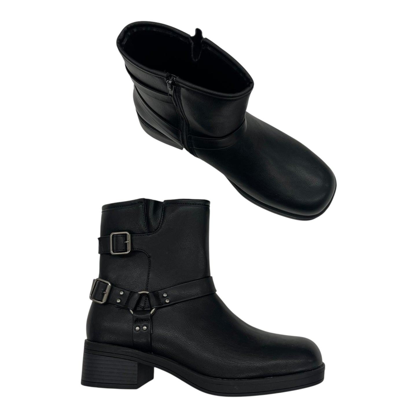 Boots Ankle Heels By Clothes Mentor In Black, Size:10