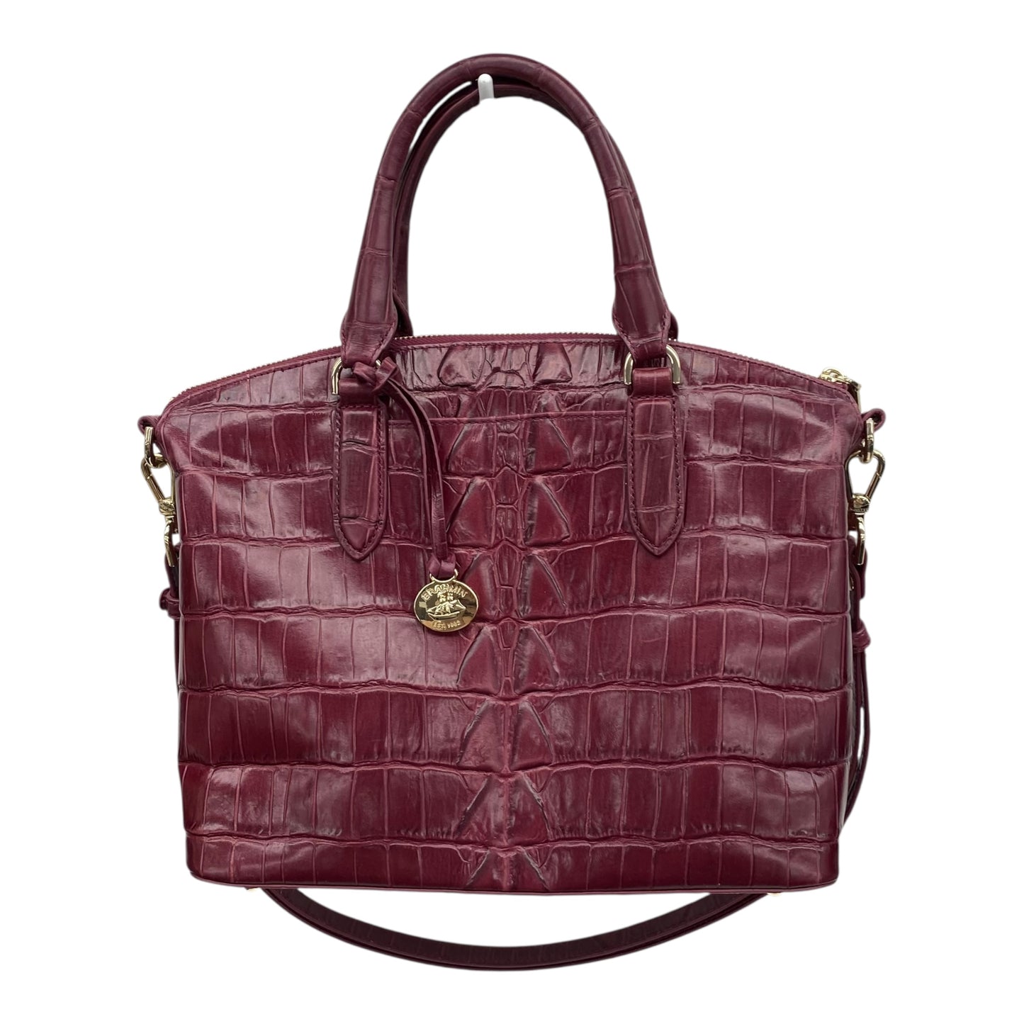 Handbag Designer By Brahmin In Red, Size:Medium