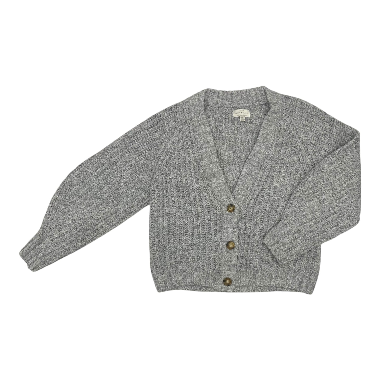 Sweater Cardigan By Lucky Brand In Grey, Size:S