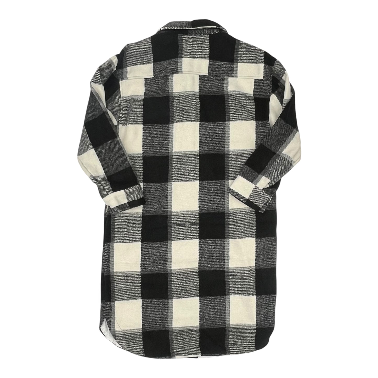 Jacket Shirt By Clothes Mentor In Black & Cream, Size:S