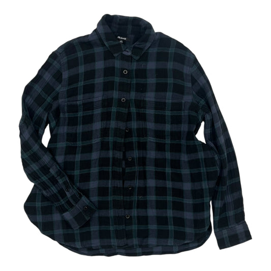 Blouse Ls By Madewell In Black & Blue, Size:M