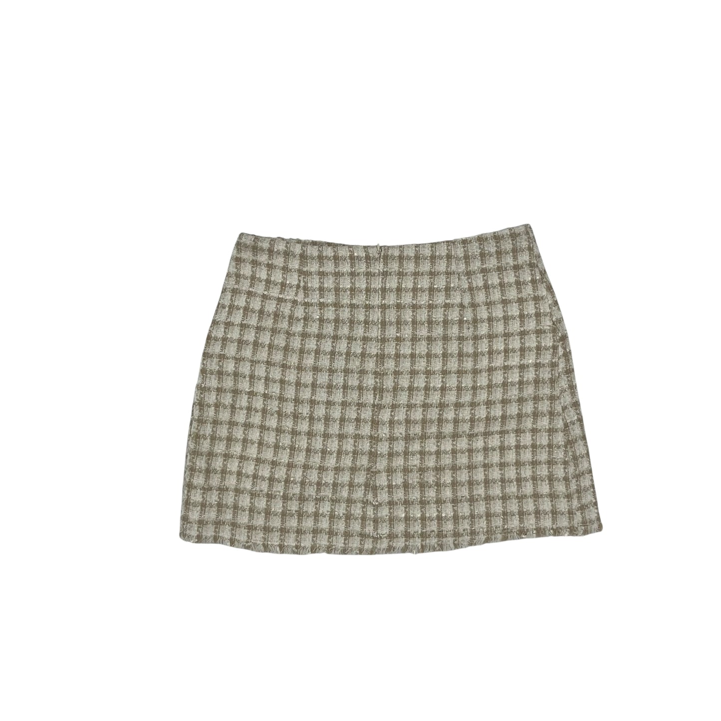 Skirt Mini & Short By Lulus In Tan & White, Size:L