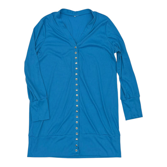Cardigan By Clothes Mentor In Blue, Size:2X