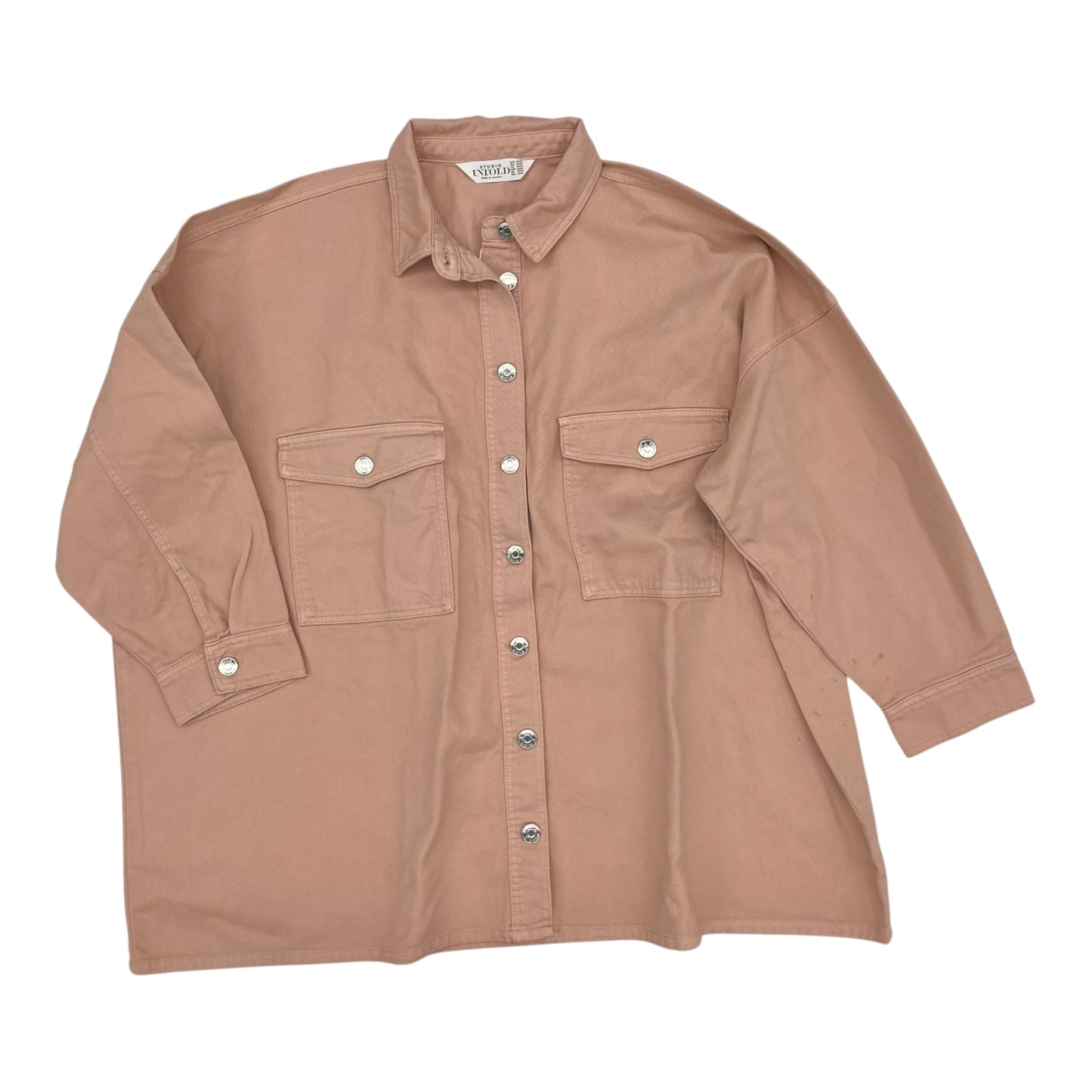 Jacket Denim By Clothes Mentor In Pink Denim, Size:5