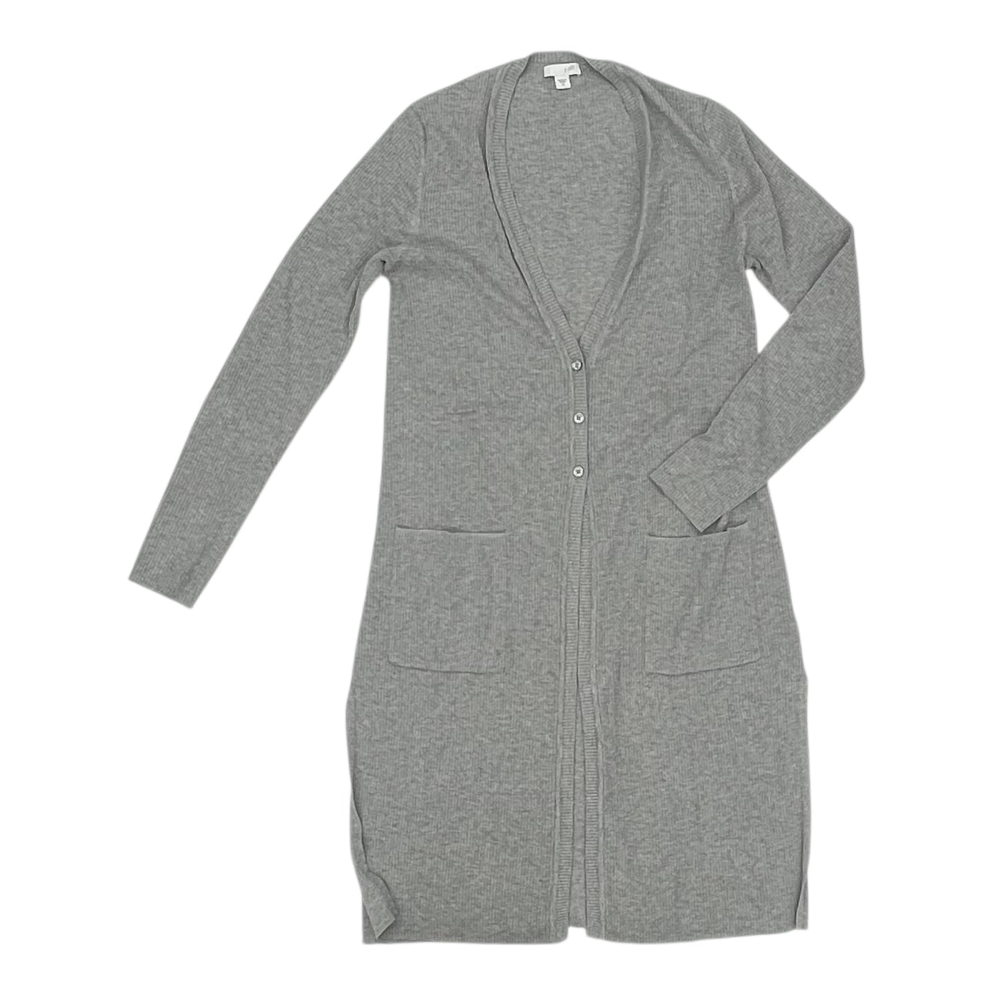 Sweater Cardigan By J. Jill In Grey, Size:Xs