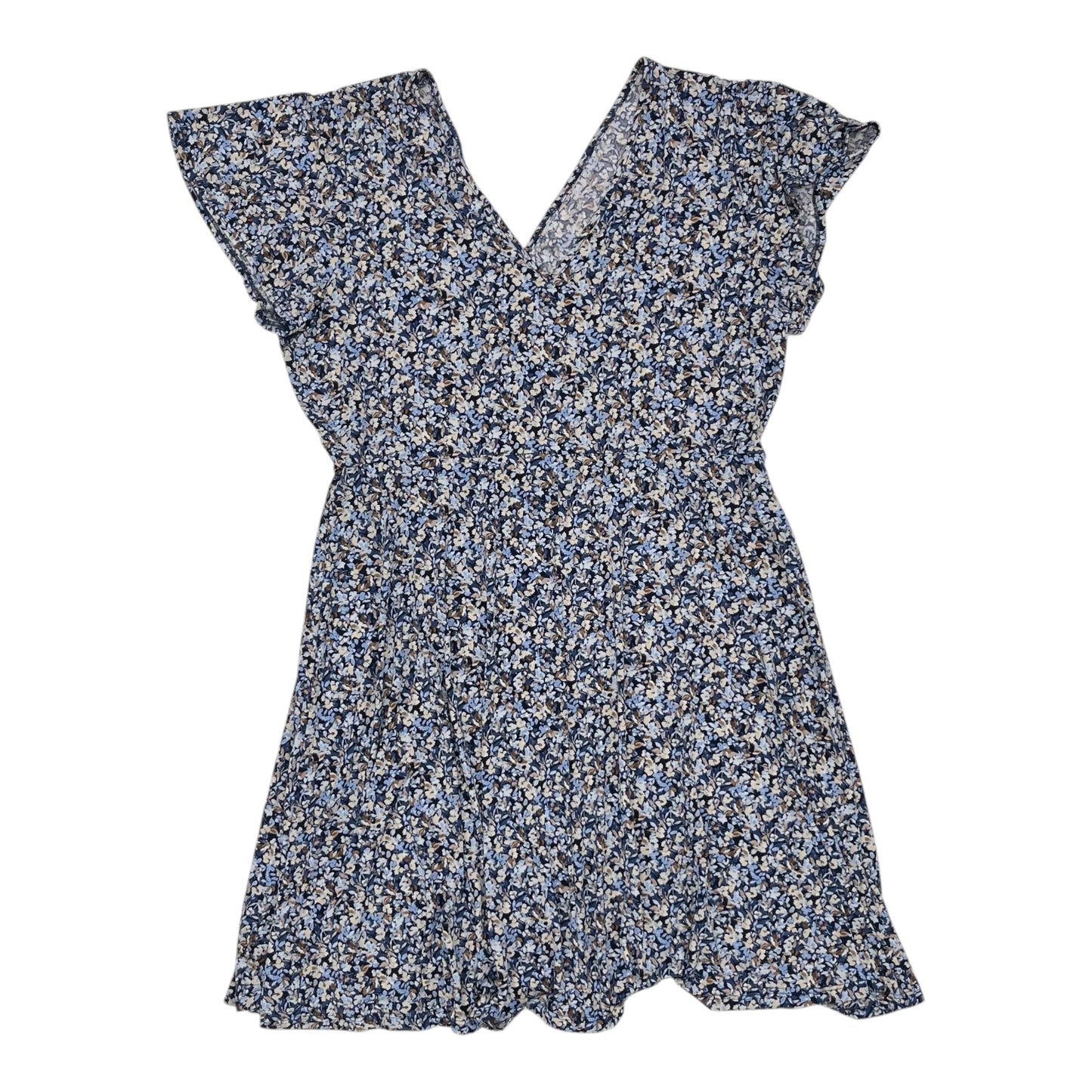 Dress Party Short By Kaileigh In Blue & Cream, Size:1X