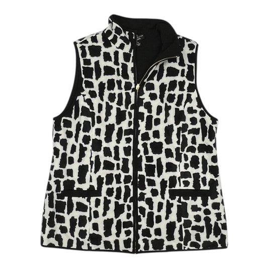 Vest Sweater By Susan Graver In Black & White, Size:M